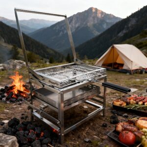 Blaze For F1 Adjustable Charcoal Rotating Grill - Charcoal Spit Roasters